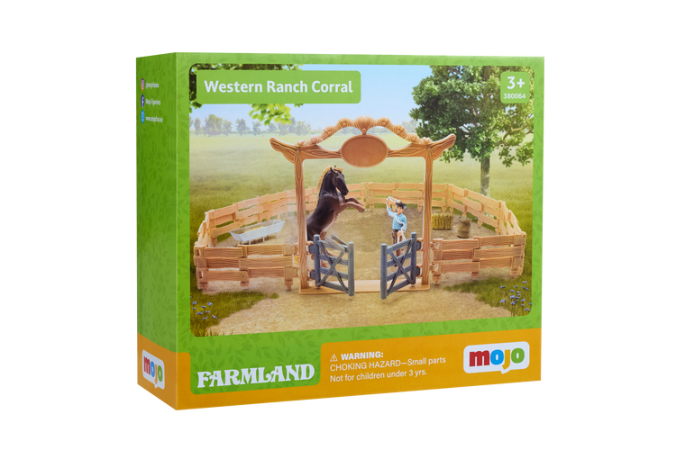 Western Ranch Corral Playset with Horse & Cowboy