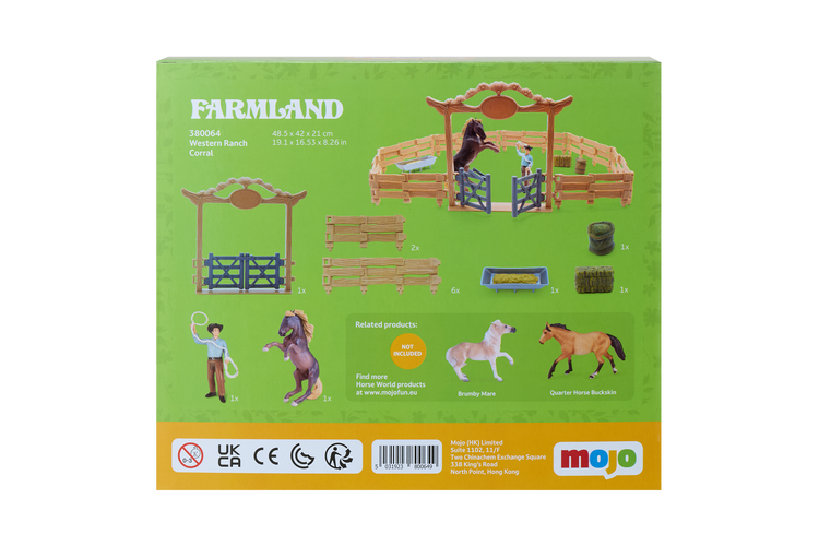 Western Ranch Corral Playset with Horse & Cowboy