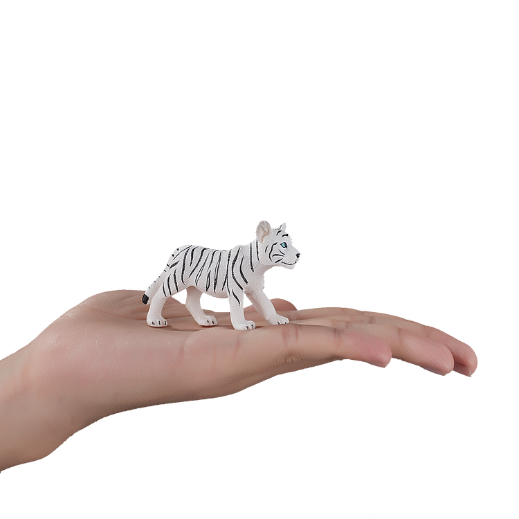 White Tiger cub standing