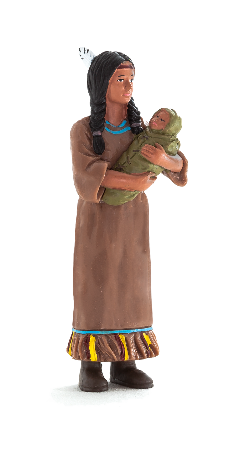 Native American Mother with Baby